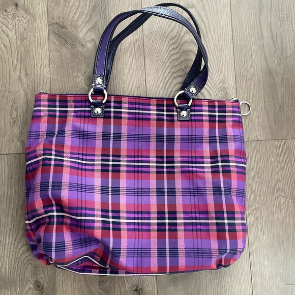 Like New Poppy Tartan Coach Bag - Picture 4 of 8